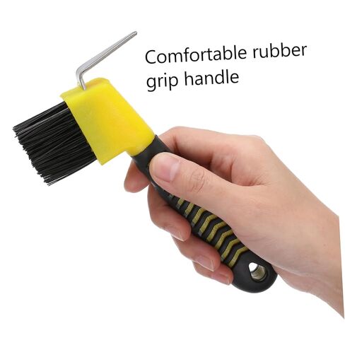 GANAZONO 2pcs Horse Hoof Cleaning Brush Professional Hoof Hook Ergonomic Grip for Easy Grooming and Maintenance of Horse Random Colors in Saudi Arabia