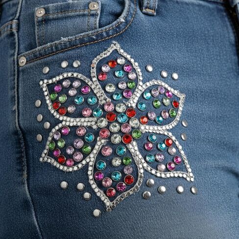 100 PCS Mixed Colors Rhinestone Rivets, 8mm Cz Crystal Rivets Double Cap Rivet for Leather Crafting with Tubular for Making Purse Clothing Shoes Leather Crafts in Kuwait