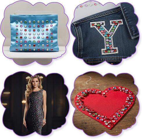 100 PCS Mixed Colors Rhinestone Rivets, 8mm Cz Crystal Rivets Double Cap Rivet for Leather Crafting with Tubular for Making Purse Clothing Shoes Leather Crafts in Kuwait