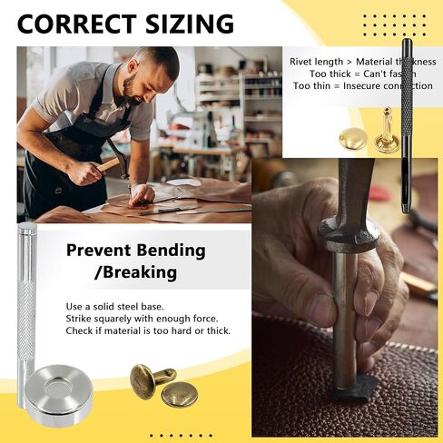 SHRJ 480 Sets Leather Rivets Tubular Double Cap Rivets 4 Colors 3 Sizes Small Metal Studs with Setting Tools for Leather Craft Clothes Shoes Decoration in Saudi Arabia