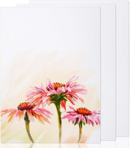 لوحات قماشية للرسم مقاس 16 × 12 بوصة 3 عبوات، لوحات فنية بيضاء فارغة خالية من الأحماض من القطن بنسبة 100% من جيسو - لوازم فنية احترافية للأكريليك والزيت والألوان المائية والتمبرا والغواش in Kuwait