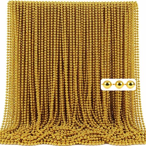 Ecally 400 جهاز كمبيوتر شخصى ماردي غرا الخرز القلائد السائبة الألوان المعدنية 33 "5mm القلائد الطرف الملونة كرنفال موكب الخرز لحزب تفضل زي الملحقات مهرجان الزينة للرجال النساء in Saudi Arabia
