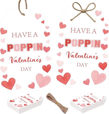 50Pcs Valentine Tags with String, 3.3x2.1 Inch Plaid Heart Gift Tags, Valentines Name Tags for Couple Party Candy Bag Envelope Presents Gift Tags Favor in Saudi Arabia
