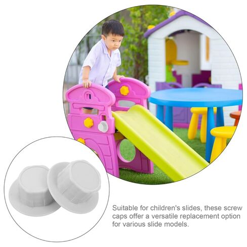Toddler Slide Fixing Screw Caps 2 Pack - Replacement Plastic Slide Screw Covers for Children S Playground Equipment Easy Install Safety Accessory for Repair in Saudi Arabia