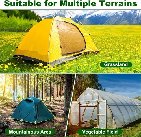 Ground Anchors Screw in Kit, 18 Inch Spiral Trampoline Anchors with Reinforced Blade, Ground Stakes High Wind Heavy Duty for Camping Tent Swing Set Carport Shed Mobile Home Dog Tie Out, 4 Pack in Saudi Arabia