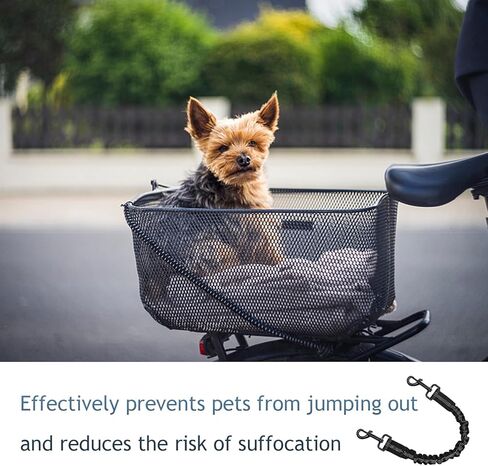 Dog Seat Belt for Bike Basket, Bike Leash, Retractable Bicycle Dog Seatbelt Seatbelt Extender for Bicycle Baskets, Racks or Pet Carriers (Black) in Saudi Arabia