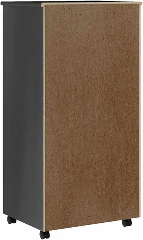 Rolling Storage Cabinet Grey 15.4 x 20.9 x 40.6 in Solid Pine & Engineered Wood Mobile Crafts Organizer with 8 Drawers for Office Craft Room Living Room in Saudi Arabia