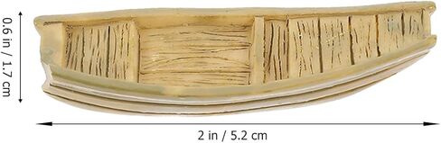 STOBOK Miniature Fishing Boat Model Resin Desk Ornament Small 2.04In Home and Office Decor Collectible Mini Boat for Kids Room and DIY Crafts in Saudi Arabia