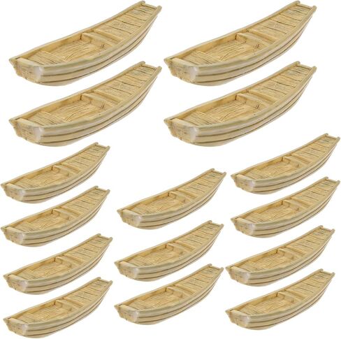 15Pcs Mini Sailboat Decor - Resin Fishing Boat Models Vintage Nautical Desk Decor for DIY Fairy Gardens, Beach Displays, Home and Scene Decorations in Kuwait