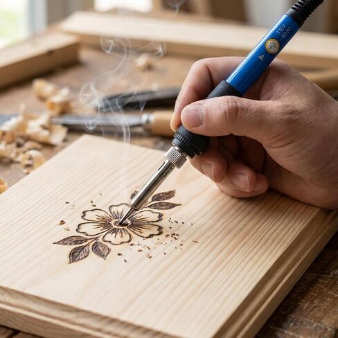 Wood Burning Kit, 32PCS Wood Burning Tool – Adjustable Temperature Soldering Iron Tool for DIY, Wood Carving, Embossing, and Craft Projects – Wood Burner Pen Set for Adults and Beginners in Saudi Arabia