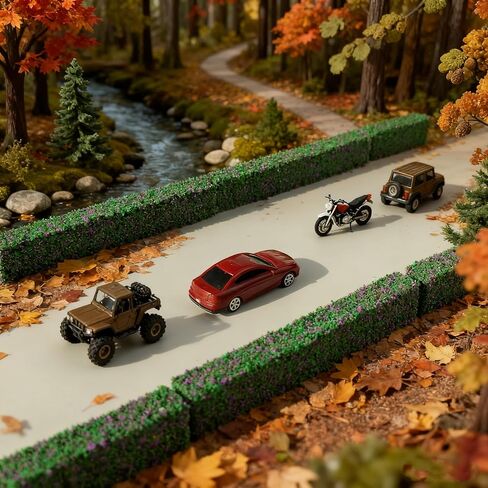 14 Pcs Miniature Shrub Strips, Static Shrub Vegetation Groups for Model Scenery - DIY Railway, Train Diorama, Architecture Building, Garden Landscape (Two-Color) in Saudi Arabia