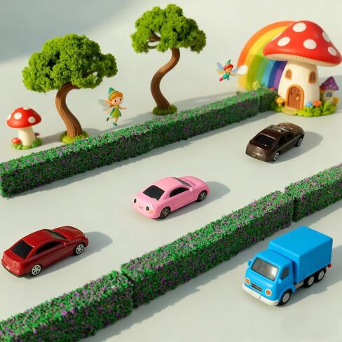 14 Pcs Miniature Shrub Strips, Static Shrub Vegetation Groups for Model Scenery - DIY Railway, Train Diorama, Architecture Building, Garden Landscape (Two-Color) in Saudi Arabia