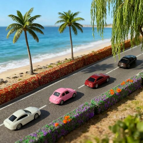 14 Pcs Miniature Shrub Strips, Static Shrub Vegetation Groups for Model Scenery - DIY Railway, Train Diorama, Architecture Building, Garden Landscape (Two-Color) in Saudi Arabia