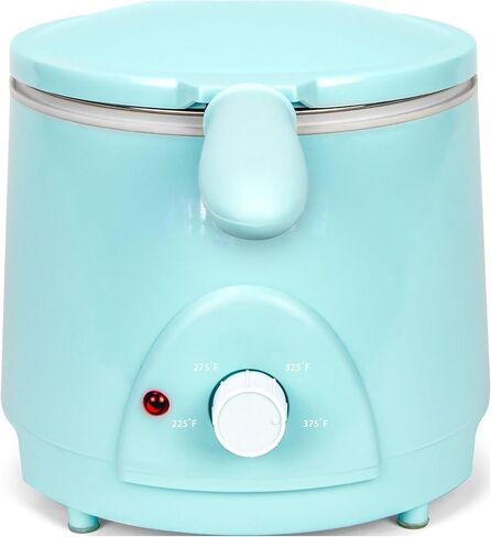 NEW 1.5-QUART DEEP FRYER, BLUE,120°F TO 400°F HEAT, SPACE-SAVING DESIGN, COOK OTHER MEATS, FISH, VEGGIES, CAKES, FRUITS, AND SO MUCH MORE, COOK YOUR FAVORITE DEEP-FRIED FOODS QUICKLY AND EFFICIENTLY. in Saudi Arabia
