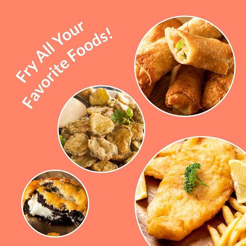 NEW 1.5-QUART DEEP FRYER, BLUE,120°F TO 400°F HEAT, SPACE-SAVING DESIGN, COOK OTHER MEATS, FISH, VEGGIES, CAKES, FRUITS, AND SO MUCH MORE, COOK YOUR FAVORITE DEEP-FRIED FOODS QUICKLY AND EFFICIENTLY. in Saudi Arabia