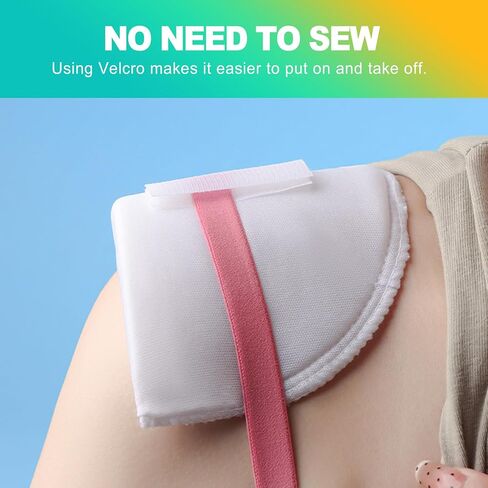 KornaDoz 3 Pairs Hook and Loop Shoulder Pads for Women, Breathable Sponge, Black, White, Skin Tone – Women's Clothing & Blazers in Kuwait