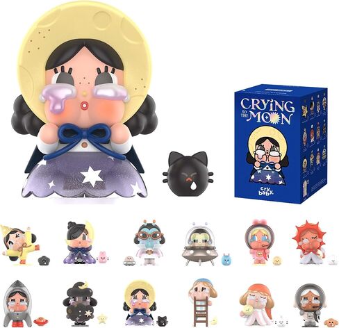 POP MART Crybaby Crying to The Moon Series Blind Box Figures, Collectible Toys Home Decorations, Holiday Birthday Gifts for Girls and Boys, Single Box in Saudi Arabia