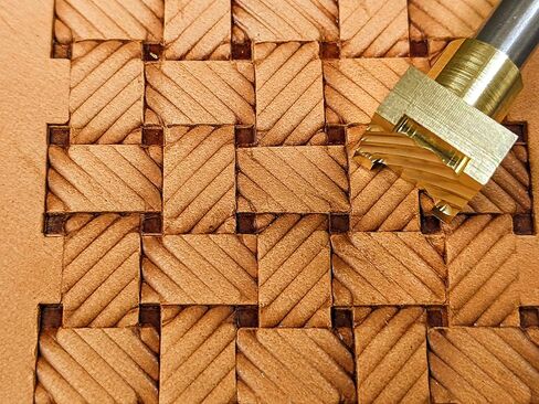 Rope Lattice Basket Weave Leather Craft Stamp #76 in Saudi Arabia