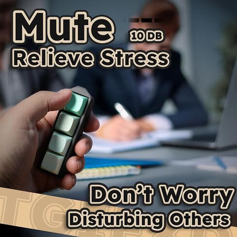 لوحة المفاتيح الهادئة والنقرية - قطعتان من سلاسل المفاتيح المضغوطة ثلاثية الأبعاد ذات اللون غير اللامع (التدرج: الأخضر والأحمر) in Kuwait