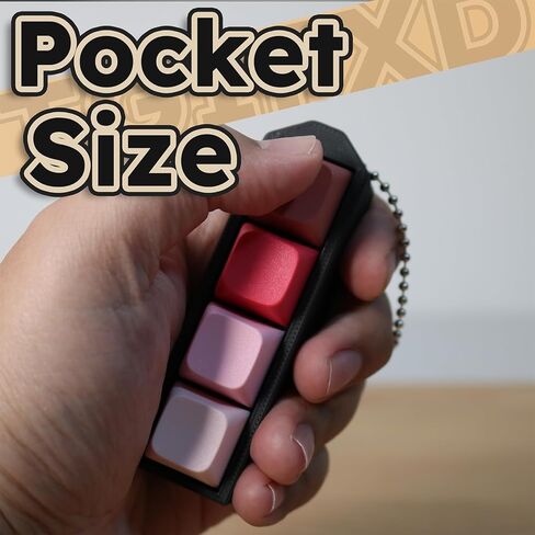 لوحة المفاتيح الهادئة والنقرية - قطعتان من سلاسل المفاتيح المضغوطة ثلاثية الأبعاد ذات اللون غير اللامع (التدرج: الأخضر والأحمر) in Kuwait