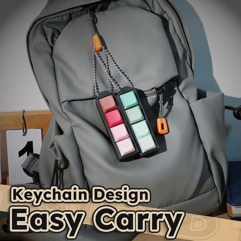 لوحة المفاتيح الهادئة والنقرية - قطعتان من سلاسل المفاتيح المضغوطة ثلاثية الأبعاد ذات اللون غير اللامع (التدرج: الأخضر والأحمر) in Kuwait