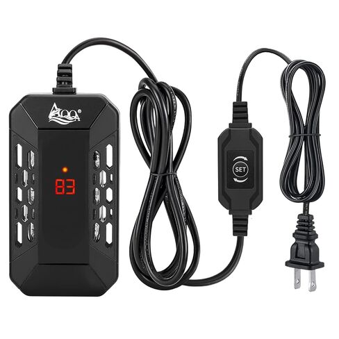 AQQA Aquarium Submersible Heater for Fish Tank,HD Temperature Display and Built-in Thermometer,External Controller Temperature Control Range 59℉-93℉,Safety Control Protects 150W in Kuwait