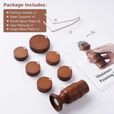 Golden Maple Miniature Painting Handle - 360 Degree Rotating Miniature Holder for Tabletop Miniatures, Fantasy Models, Kits for Acrylic Painting & Detailing in Saudi Arabia