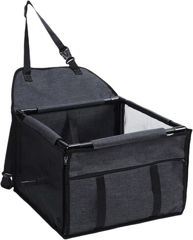 HEEPDD Pet Car Carrier, Foldable Dog Crate with Breathable Mesh, Light Gray, Large Capacity for Travel, Indoor Outdoor Use, 39x39x27cm in Saudi Arabia