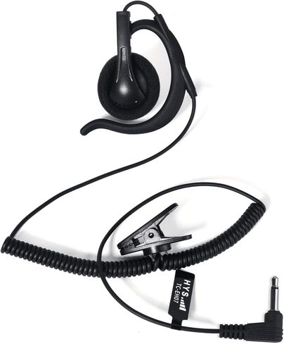 HYS 3.5mm Listen Only Earpiece Soft Ear Hook Law Enforcement Tactical Headset for Transceivers/Radio Shoulder Speaker Mics 3.5mm Audio Jacks in Kuwait