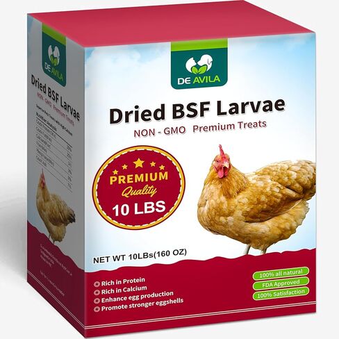 5LB يرقات ذبابة الجندي الأسود المجففة للدجاج السائبة، غير المعدلة وراثيًا 86X يرقات الكالسيوم عالية من ديدان الوجبة للدجاج البياض، 100% يرقات BSF طبيعية لديدان الدجاج يعامل الطيور البرية، تغذية الدجاج البروتين in Kuwait