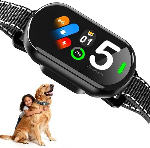 Smart Bark Collar for Dogs - 5 Safe Training Modes & 5 Sensitivity Levels, IP67 Waterproof, Adjustable & Lightweight No Bark Collar for Small, Medium, Large Dogs in Saudi Arabia