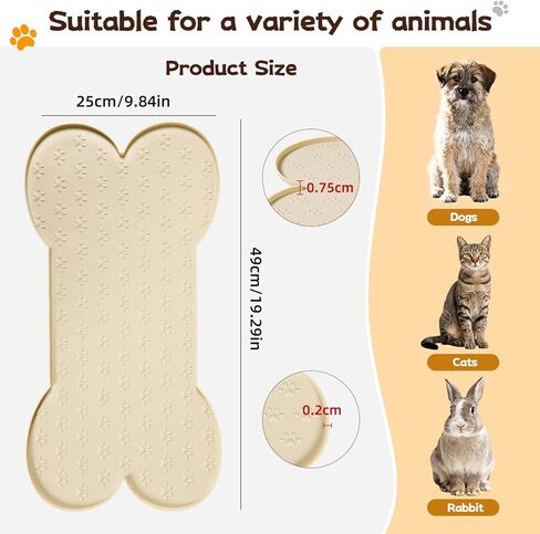 Dog Food Mat Anti-Slip Silicone Bowl Mats for Food and Water, Thicker Pet Placemat Waterproof Cat Feeder Pad with High-Lips Prevent Messy Spills to Floor Suitable for Medium and Small Pet in Saudi Arabia