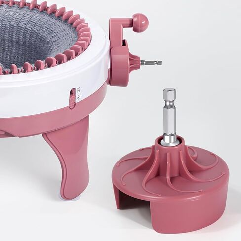 Knitting Machine Adapter, Quick Knitting Machine Drill Attachment for 22, 40, 48 Needles Loom, 1/4" Hex Steel Bit for Power Screwdriver Attachment, DIY Craft Knit Sewing Accessories（1 Pcs Pink） in Saudi Arabia