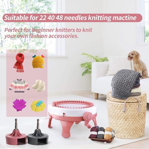 Knitting Machine Adapter, Quick Knitting Machine Drill Attachment for 22, 40, 48 Needles Loom, 1/4" Hex Steel Bit for Power Screwdriver Attachment, DIY Craft Knit Sewing Accessories（1 Pcs Pink） in Saudi Arabia