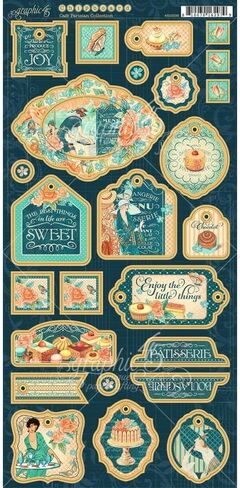 GRAPHIC 45 Cafe Parisian Collector's Edition Chipboard Die-Cuts 6 "X12" in Saudi Arabia