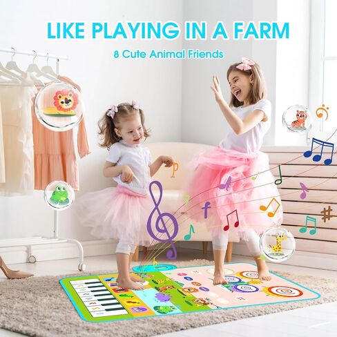 3in1 طفل اللعب الموسيقية حصيرة Playmat الإلكترونية الحيوان اللمس اللعب بطانية مضحك عيد الميلاد هدية لعبة للطفل أطفال بنين بنات 1 2 3+ سنة in Saudi Arabia