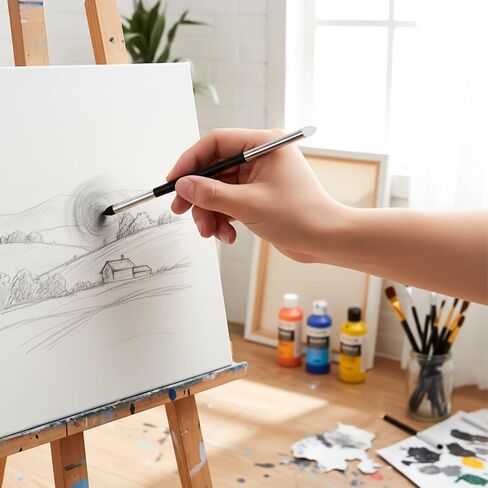 6 قطع من قلم إسفنجة مزج الفنان من كيانيو، رأس مزدوج للرسم الزيتي الناعم، فرشاة مزج ألوان الباستيل قابلة للغسل وإعادة الاستخدام، فرشاة إسفنجية لتفتيح وتصحيح تفاصيل الظلال in Kuwait