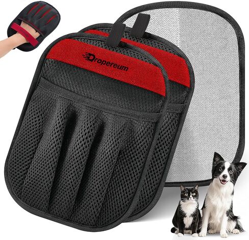 Pet Hair Removal Glove for Cats & Dogs, Upgraded Five-Finger Electrostatic Pet Hair Glove, Reusable Magic Brush Pet Hair Remover Tool for Laundry, Carpet, Couch, Car Seat in Kuwait