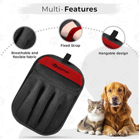 Pet Hair Removal Glove for Cats & Dogs, Upgraded Five-Finger Electrostatic Pet Hair Glove, Reusable Magic Brush Pet Hair Remover Tool for Laundry, Carpet, Couch, Car Seat in Kuwait