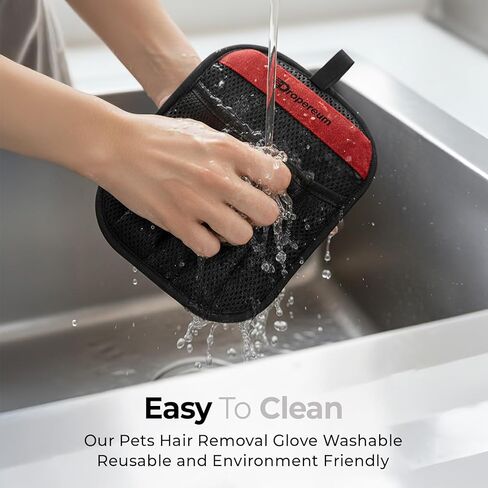 Pet Hair Removal Glove for Cats & Dogs, Upgraded Five-Finger Electrostatic Pet Hair Glove, Reusable Magic Brush Pet Hair Remover Tool for Laundry, Carpet, Couch, Car Seat in Kuwait