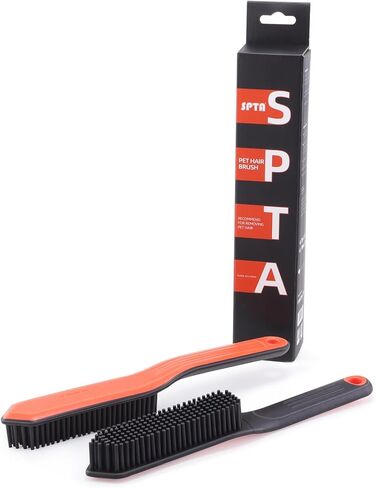SPTA Pet Hair Brush, 2Pcs Pet Hair Removal Brush,Triangular Wedge Tip,Rubber Bristles to Trap and Remove Hair,Metal-Free Design,Ergonomic Design Great for Cars,Trucks,SUVs,RVs, Home,Furniture&More in Saudi Arabia