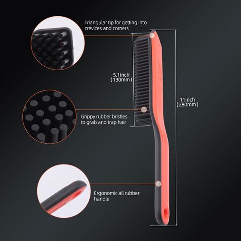 SPTA Pet Hair Brush, 2Pcs Pet Hair Removal Brush,Triangular Wedge Tip,Rubber Bristles to Trap and Remove Hair,Metal-Free Design,Ergonomic Design Great for Cars,Trucks,SUVs,RVs, Home,Furniture&More in Saudi Arabia