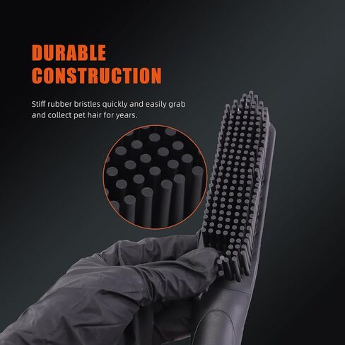 SPTA Pet Hair Brush, 2Pcs Pet Hair Removal Brush,Triangular Wedge Tip,Rubber Bristles to Trap and Remove Hair,Metal-Free Design,Ergonomic Design Great for Cars,Trucks,SUVs,RVs, Home,Furniture&More in Saudi Arabia
