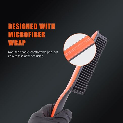 SPTA Pet Hair Brush, 2Pcs Pet Hair Removal Brush,Triangular Wedge Tip,Rubber Bristles to Trap and Remove Hair,Metal-Free Design,Ergonomic Design Great for Cars,Trucks,SUVs,RVs, Home,Furniture&More in Saudi Arabia