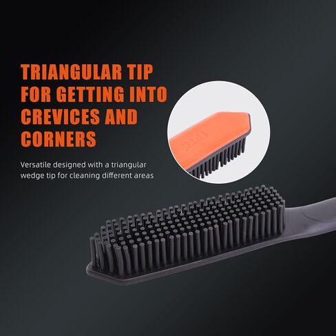SPTA Pet Hair Brush, 2Pcs Pet Hair Removal Brush,Triangular Wedge Tip,Rubber Bristles to Trap and Remove Hair,Metal-Free Design,Ergonomic Design Great for Cars,Trucks,SUVs,RVs, Home,Furniture&More in Saudi Arabia