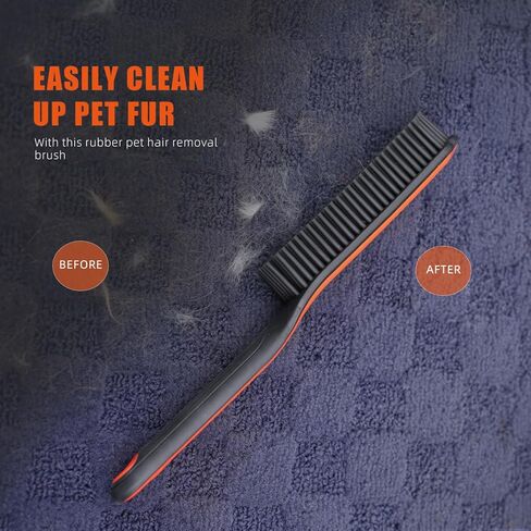 SPTA Pet Hair Brush, 2Pcs Pet Hair Removal Brush,Triangular Wedge Tip,Rubber Bristles to Trap and Remove Hair,Metal-Free Design,Ergonomic Design Great for Cars,Trucks,SUVs,RVs, Home,Furniture&More in Saudi Arabia