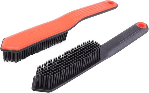 SPTA Pet Hair Brush, 2Pcs Pet Hair Removal Brush,Triangular Wedge Tip,Rubber Bristles to Trap and Remove Hair,Metal-Free Design,Ergonomic Design Great for Cars,Trucks,SUVs,RVs, Home,Furniture&More in Saudi Arabia