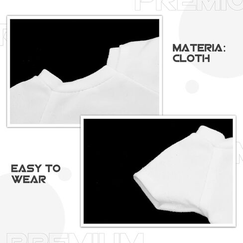 Veemoon 5 قطع تي شيرت الدب القطيفة، إكسسوارات ملابس الدب DIY، قماش الدمية البيضاء، تي شيرت دمية الدب الفارغ، ملابس الحيوانات المحشوة الناعمة والمريحة، تصميم رقبة مستديرة للدببة مقاس 8-12 بوصة in Kuwait