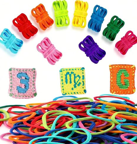 800PCS Loom Refill Loops, 8 Color Loom Loops for Potholder Making Weaving Crafts Flexible DIY for Family Projects in Saudi Arabia