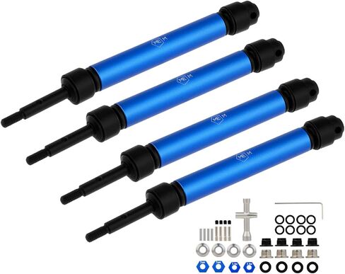 4Pcs Enhanced Version Front Rear CVD Drive Shaft & Wheel Hex for 1/10 Slash Rustler Stampede VXL 4X4 4WD Driveshaft Axles Series Upgrades Part Blue in Saudi Arabia